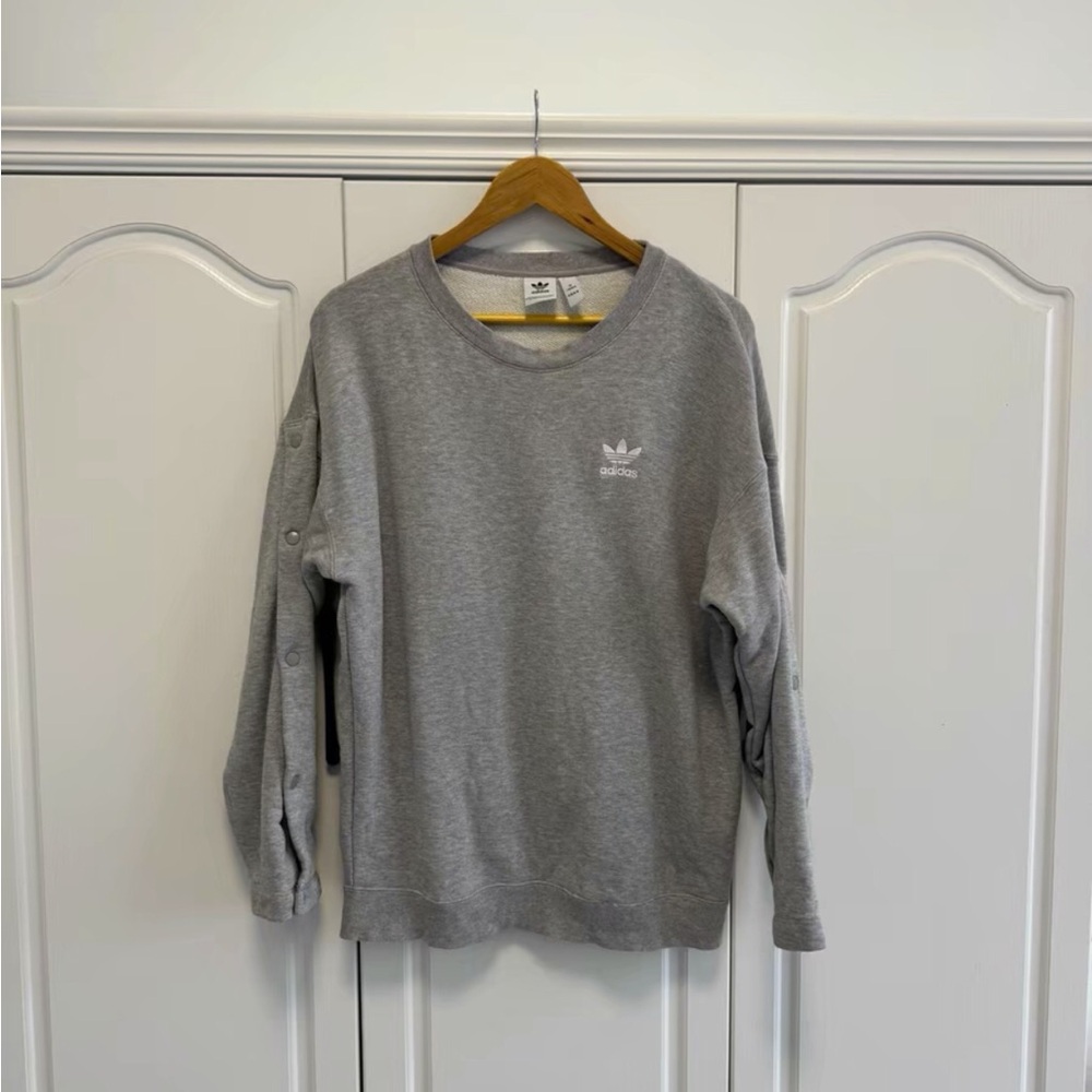 Adidas Men's Gray Long Sleeve Tee